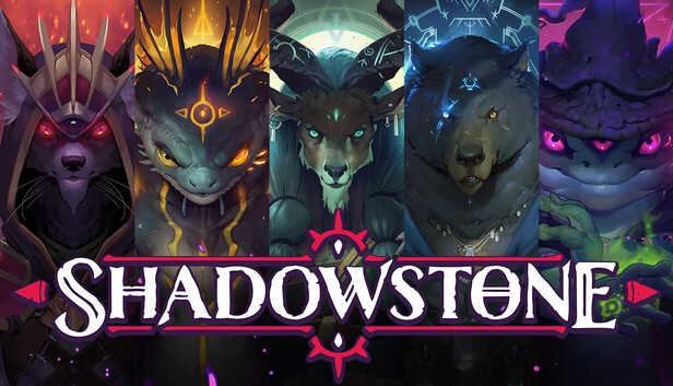Key Art von Shadowstone mit fünf Recken und dem Logo
