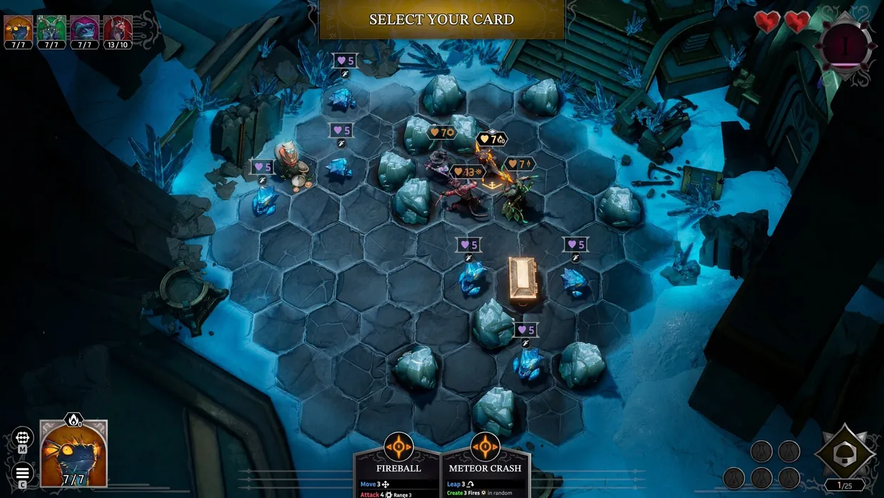 Kampf auf dem Hex-Raster in Shadowstone